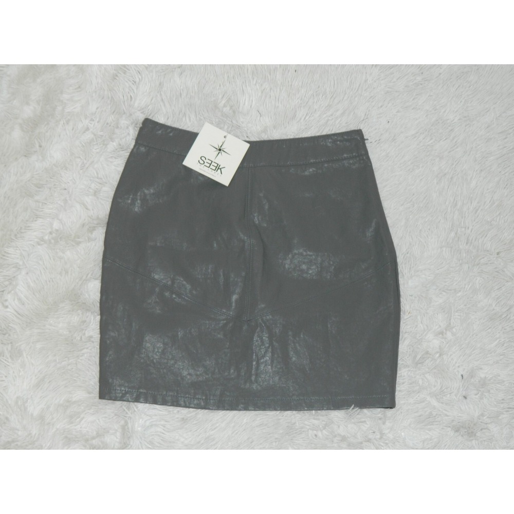 LF Seek The Brand Skirt Faux Leather Mini Skirt Size Small